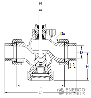 Клапан регулирующий трехходовой CV316RGA арт. 60-333-150