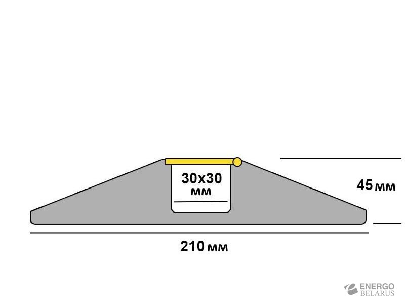 Кабель-канал ККР 1-12 Резина (1 канал 30х30 мм) (кабельная капа)