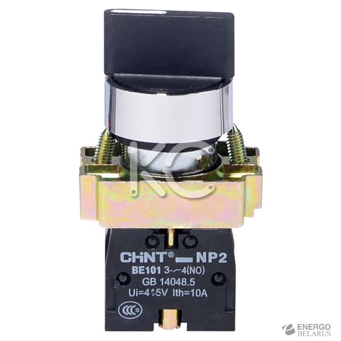 Переключатель NP2-BD21, 2 положения с фиксацией, 1НО IP40 (CHINT)