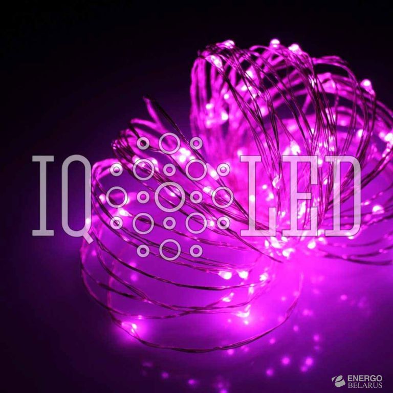 Гирлянда Роса 12В 20M розовая