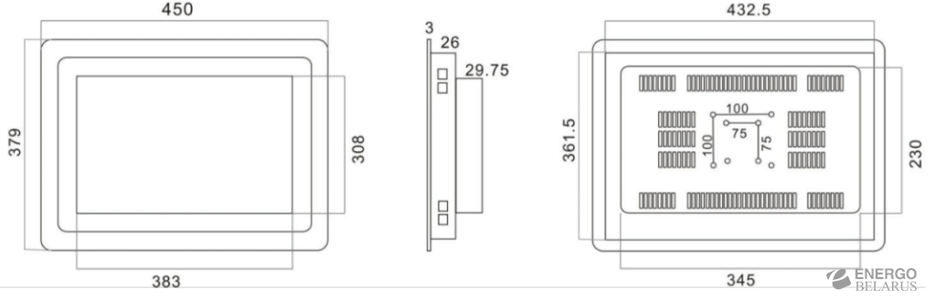 Компьютер промышленный панельный Wecon WPC-190403A, 19 дюймов