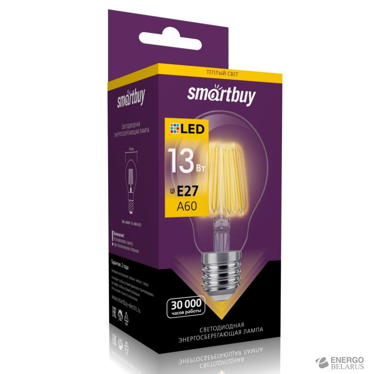 Лампа светодиодная (LED) FIL Smartbuy