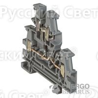 Блок клеммный Viking3 4кв.мм шаг 5мм 1вх./2вых. с диодом Leg 037254