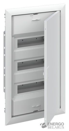 Щиток  встраиваемый ABB UK636E3, 36M, белая мет. дверь, 63A, IP30, +PE+N-клеммы, ниша 605х367х95mm