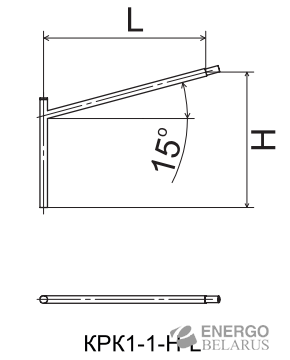 Кронштейн к консольным опорам однорожковый КРК1-1-1.0-1.2