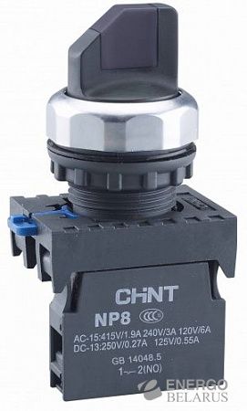 Переключатель NP8-10X/21 черный (фикс.) IP65 CHINT