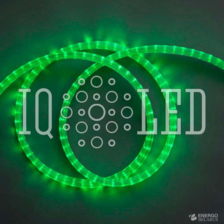 Дюралайт плоский 3W 100M 220V 1.67CM зеленый, чейзинг, 100м, 220V, D11*20cm, интервал 1,67см, 2М