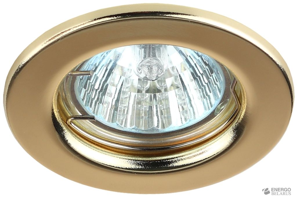 ST1 GD Светильник ЭРА штампованный MR16,12V/220V, 50W золото (100/3000)