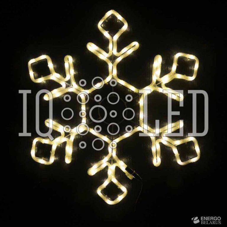 Снежинка тепло белая 79х69см