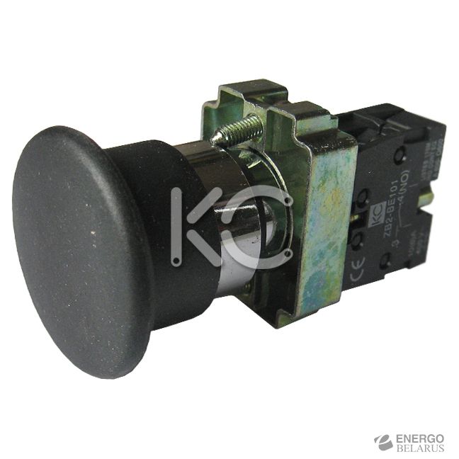 Кнопка LAY5-BC21 (Грибок черный, 1р) КС