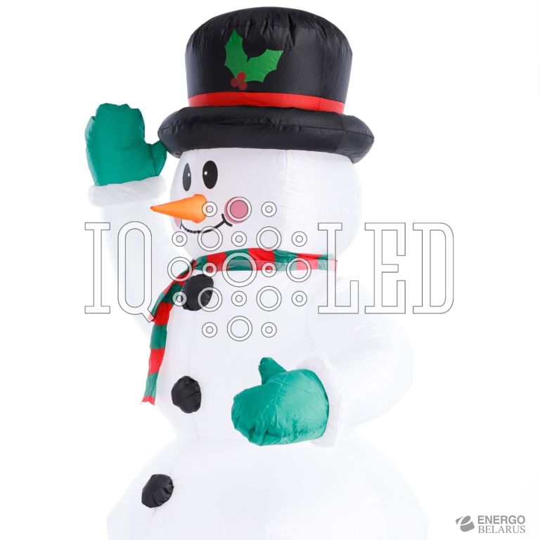 Фигура 3D надувная «Снеговик в черной шляпе»