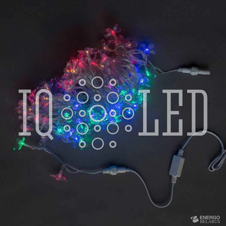Гирлянда с насадками 10M, 230V, мульти ЦВЕТЫ