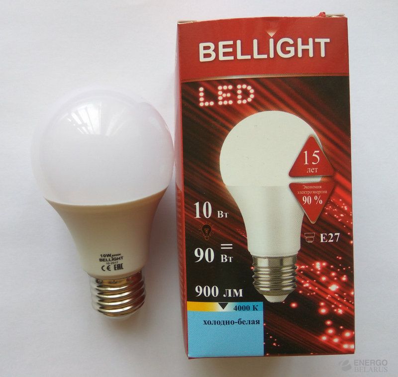 Лампа светодиодная LED-M A60 10W 4000K E27 BELLIGHT