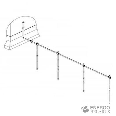 Заземление линейное 4 штыря