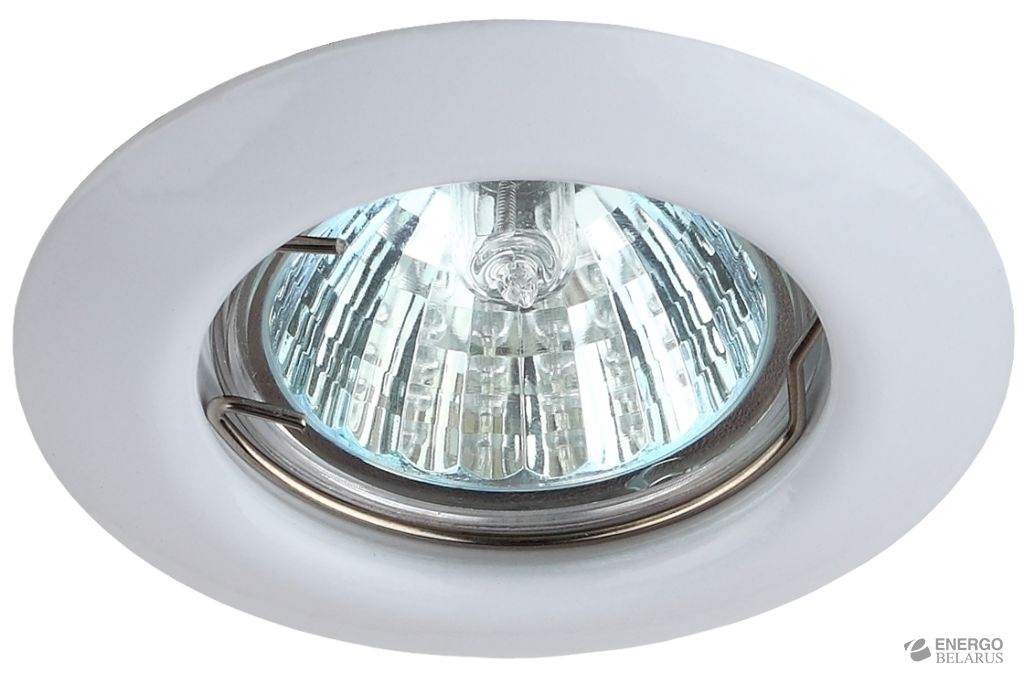 ST3 WH Светильник ЭРА штампованный MR16,12V/220V, 50W белый (200/3000)