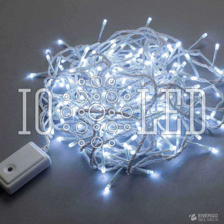 Гирлянда постоянного свечения 20M, 240V, белая на белом проводе