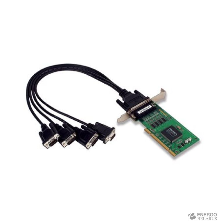 Плата 4-портовая MOXA RS-422/485 для шины Universal PCI, кабель DB9M