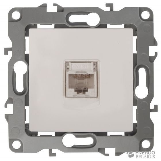 12-3107-02 ЭРА Розетка информационная RJ45, IP20, Эра12, слоновая кость