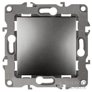 Выключатель 12-1001-12 ЭРА, 10АХ-250В, IP20, без м.лапок, Эра12, графит (10/100/2500)