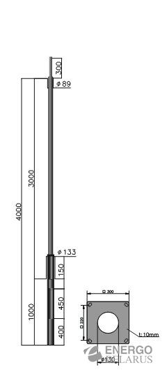 Опора освещения цилиндрическая ОМФ-7-40