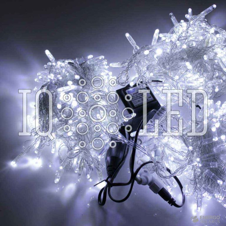 Спайдер лучевой гирлянда 24В, 20M W, 3 нити, бел, бел на прозр. пров. 60W (с колпачком)