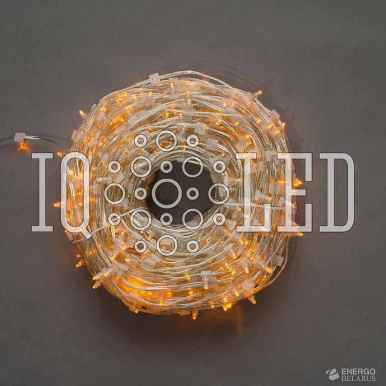 Гирлянда клип-лайт 12В, 15CM, 100M, Светодиод. жел. 6, Flash, (без колпачка)