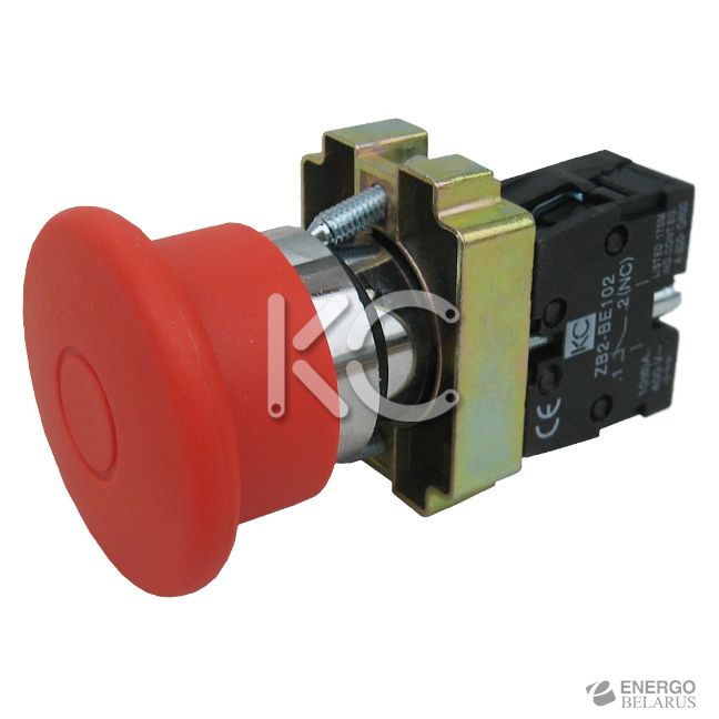 Кнопка LAY5-BT42 (Грибок с фикс. красный) КС