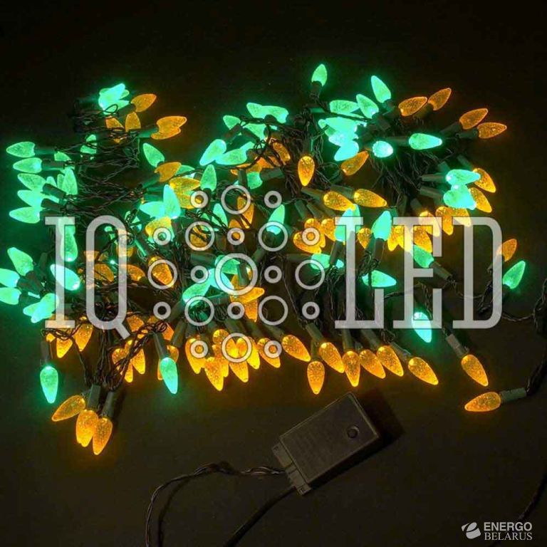 Гирлянда с контроллером 13M, 240V, ягода, желтая, зеленая