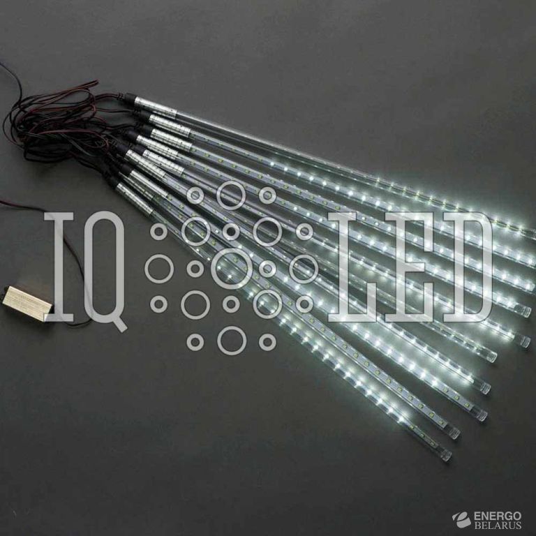 Сосульки Трубки D12mm 2018, 10шт 0,5М Бел. SNOW 0.5*4.5M 12V не соединяемая
