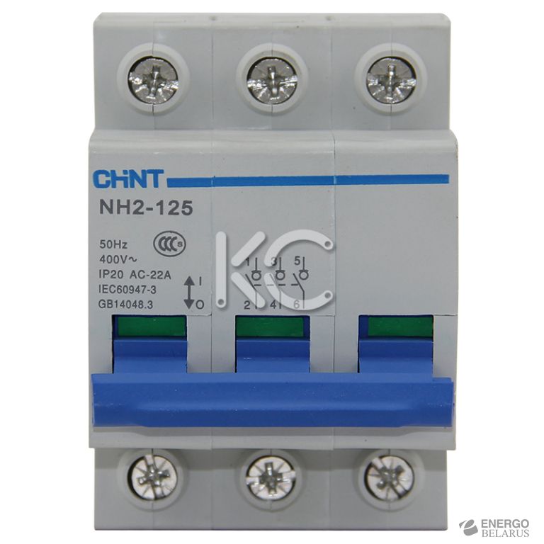 Выключатель нагрузки NH2-125 3P 100A (CHINT)