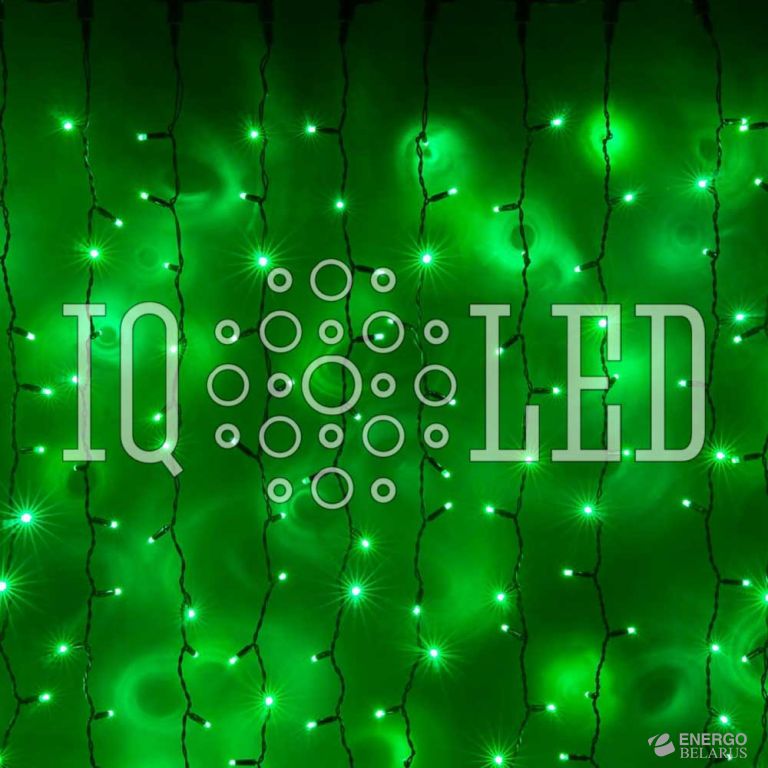 Дождь flash 6M, 230V (зеленые/черный провод)