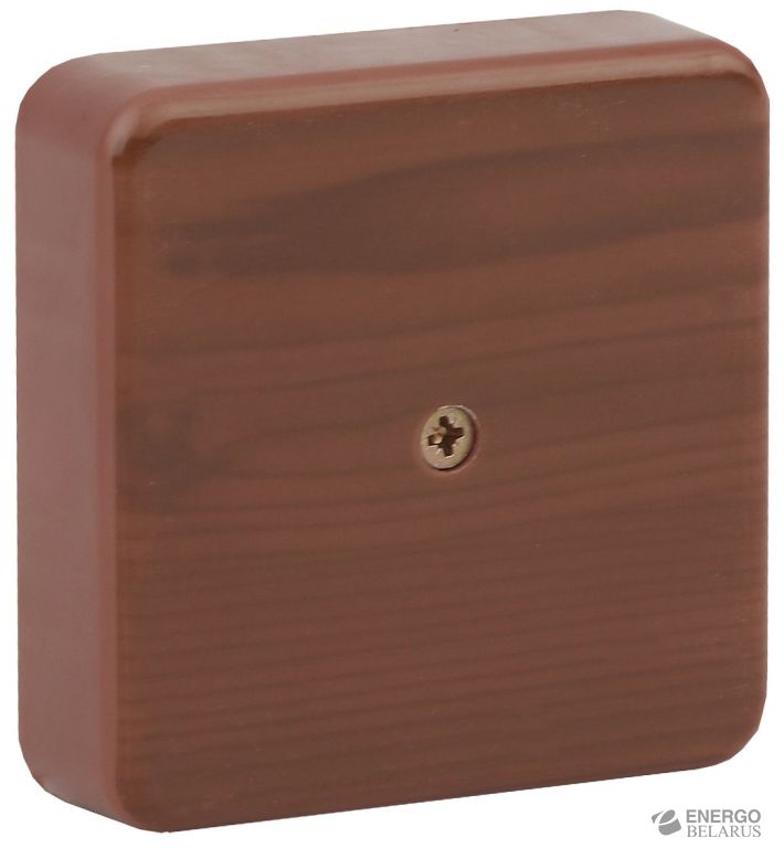 ЭРА Коробка распаячная 75х75х20 (без клеммы) дуб IP40 ЭРА (100/3000)