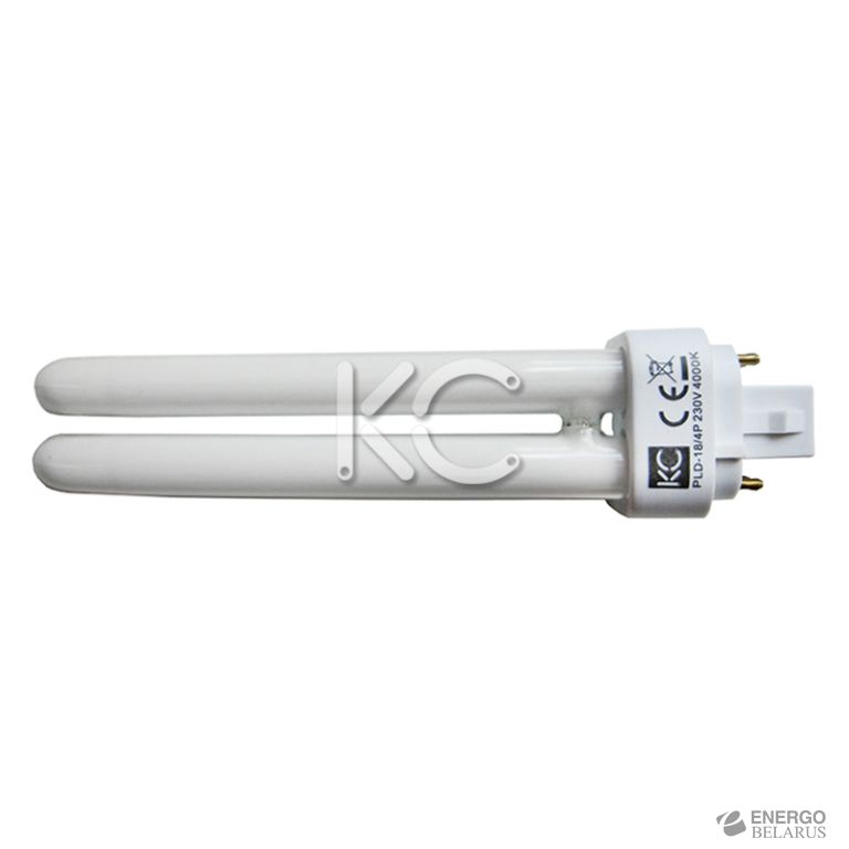Лампа люминесцентная КЛЛ-PD-18Вт-4000К-G24Q-2(4pin)-КС