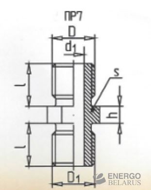 Переходник для установки измерительных приборов ПР7-М20х1,5/G1/2