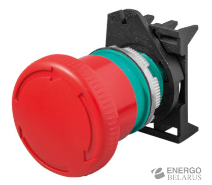 Кнопка грибковая с фиксацией PPFN1R4N d40 RED IP65