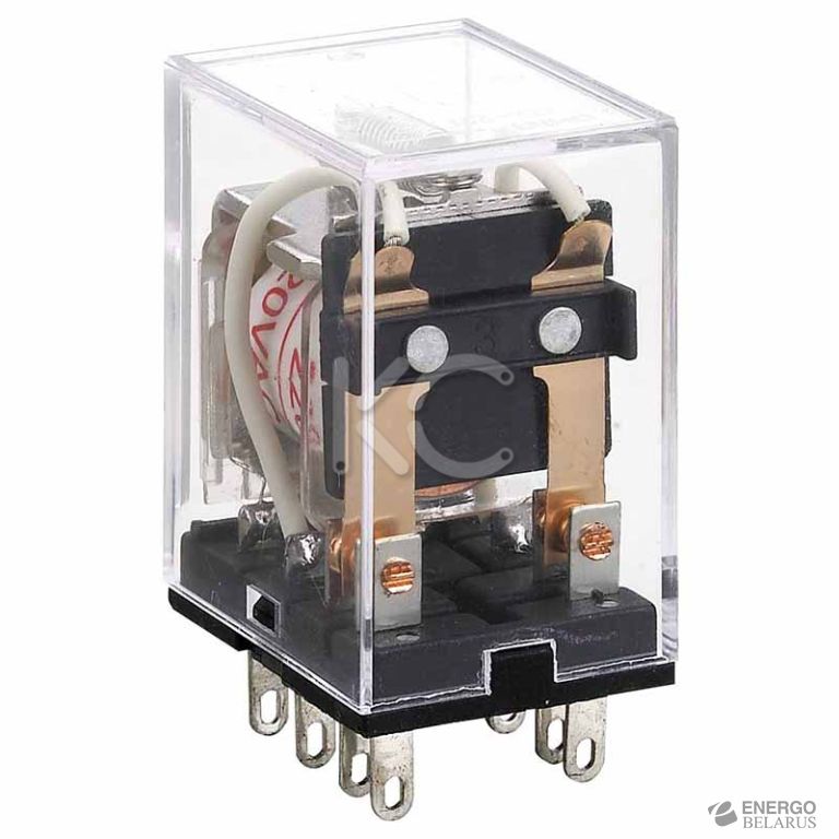 Промежуточное реле JZX-22F(D) 4 конт. с инд. LED 3А 12В DC (CHINT)