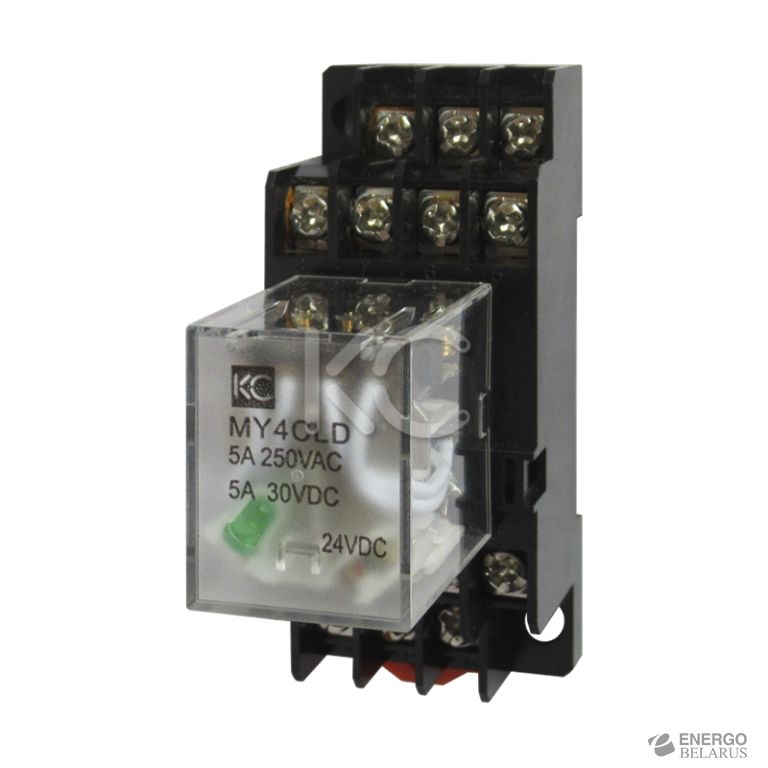 Реле управляющее MY-4/24V DC с индикатором LED КС (комплектно с PYF 14А)
