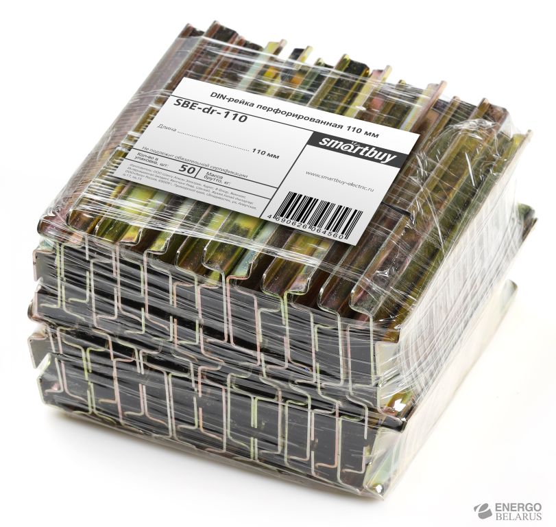 DIN-рейка перфорированная 110 мм, Smartbuy