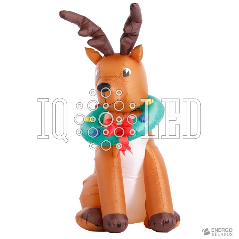 Фигура 3D надувная “Олень сидит”, с подвижной головой