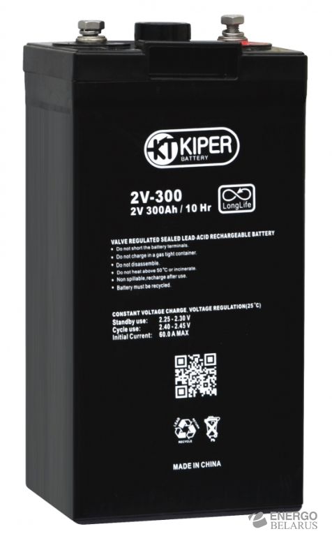 Батарея аккумуляторная Kiper 2V-300 2V/300Ah