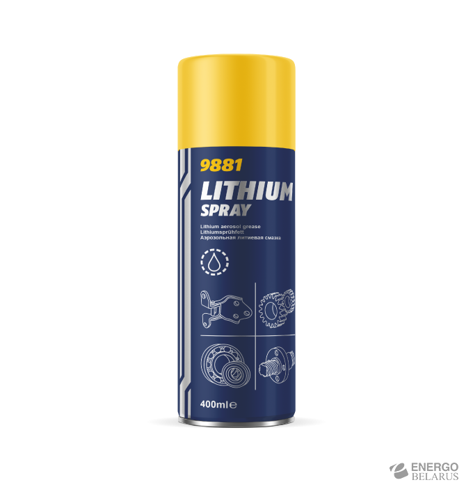 Спрей литиевый MANNOL Lithium Spray 400ml 9881