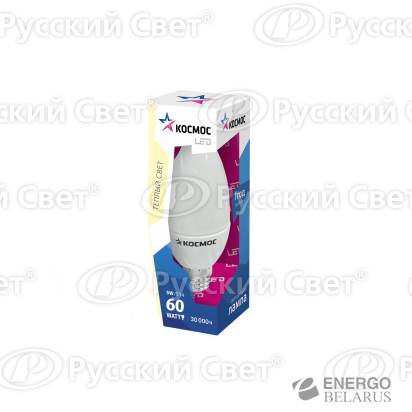 Лампа светодиодная LED CW 5Вт 220В E14 3000К Космос Lksm_LED5wCWE1430