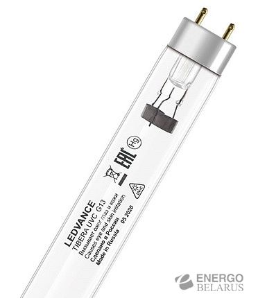 Лампа ультрафиолетовая бактерицидная TIBERA UVC 30W G13 T8 без озона