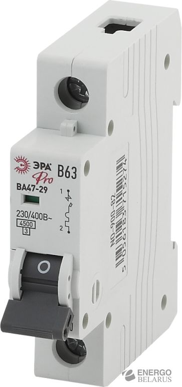 Автоматический выключатель ЭРА PRO NO-902-308 ВА47-29 1Р 3А 4,5кА кривая В