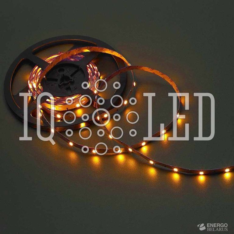 Лента светодиодная IP20, 12V, 30 SMD, белая основа (Желтая)