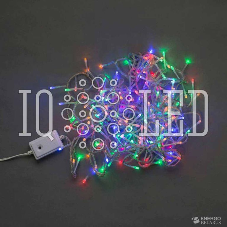 Гирлянда постоянного свечения 20M, 240V, мульти на прозрачном проводе