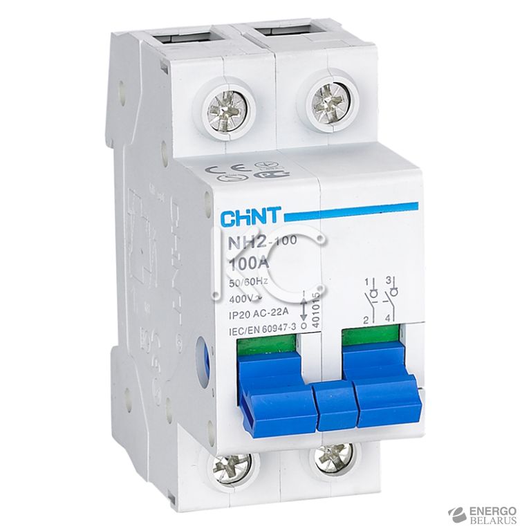 Выключатель нагрузки NH2-125 2P 100A (CHINT)