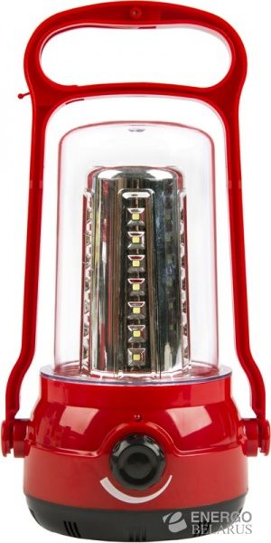 Аккумуляторный кемпинговый фонарь 35+6 SMD, красный