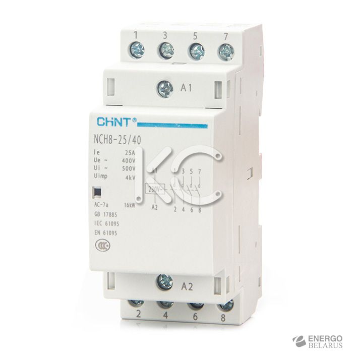 Контактор модульный NCH8-25/40 25A 4НО AC220/230В 50Гц (R) (CHINT)