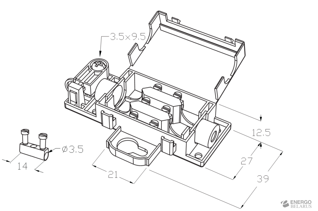 Кабельный соединитель с клеммной колодкой TEEBOX THB.110.C3A IP44 